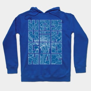 Washington DC, United States City Map Typography - Blueprint Hoodie